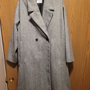 Old Navy Heather Gray Trench Coat
